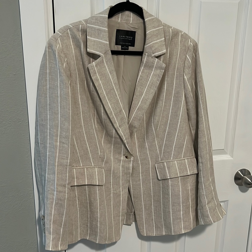 Sanctuary Linen Blazer - 1x. Matching cropped pant sold separately in my closet